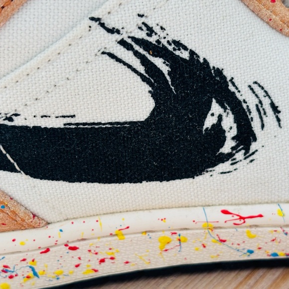 Air Jordan 1 SE Mid Brushstroke Paint Splatter - Picture 7 of 12